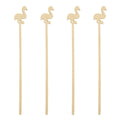 BarConic® Bamboo Flamingo Swizzle Sticks - 100 pack