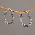 One Inch Diameter Sterling Silver Hoop Earrings - On Rotation