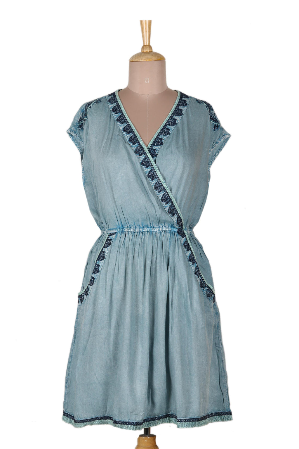 Comfortable Enzyme-Washed Viscose Dress - Jaipur Gem