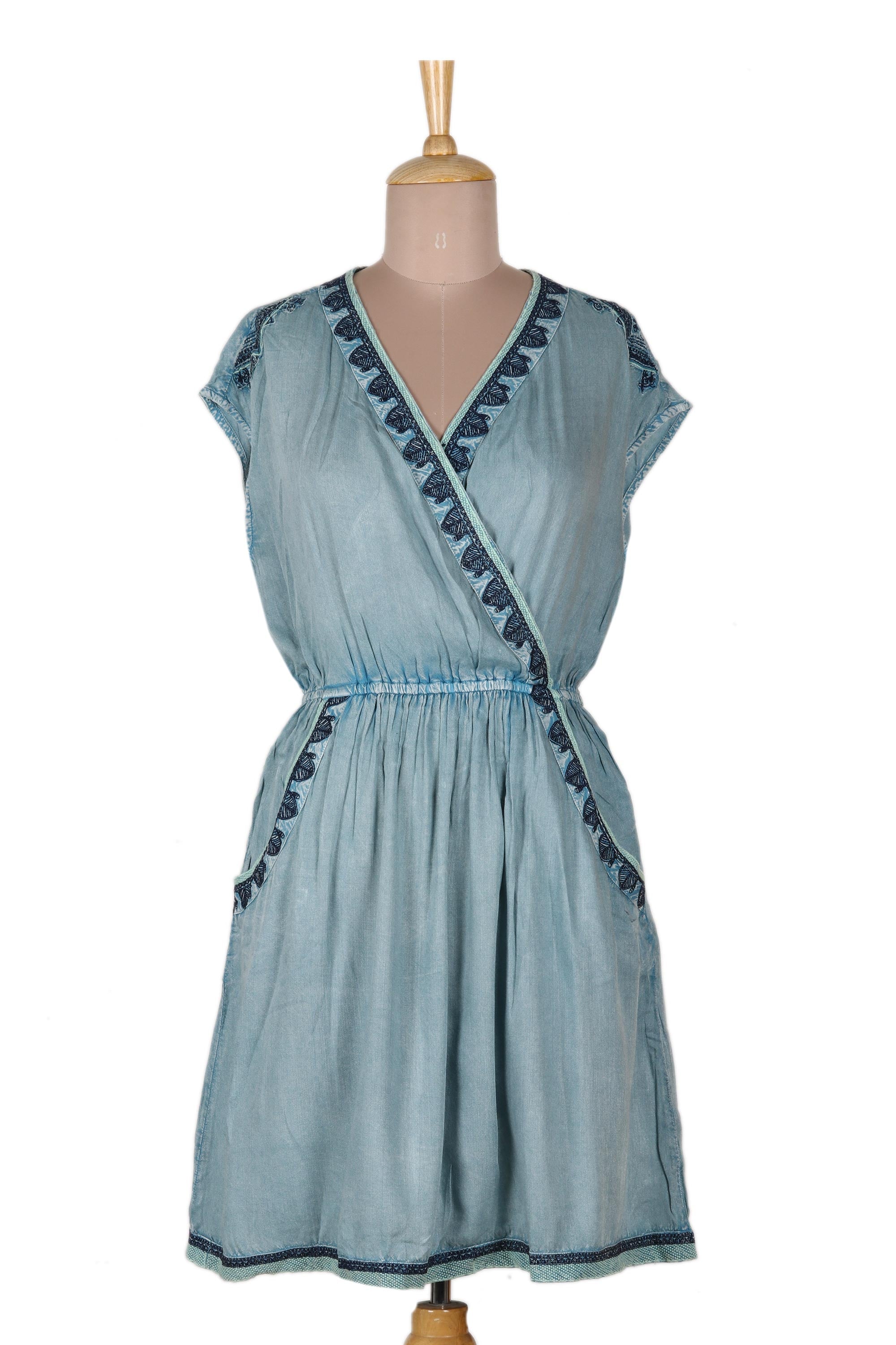 Comfortable Enzyme-Washed Viscose Dress - Jaipur Gem