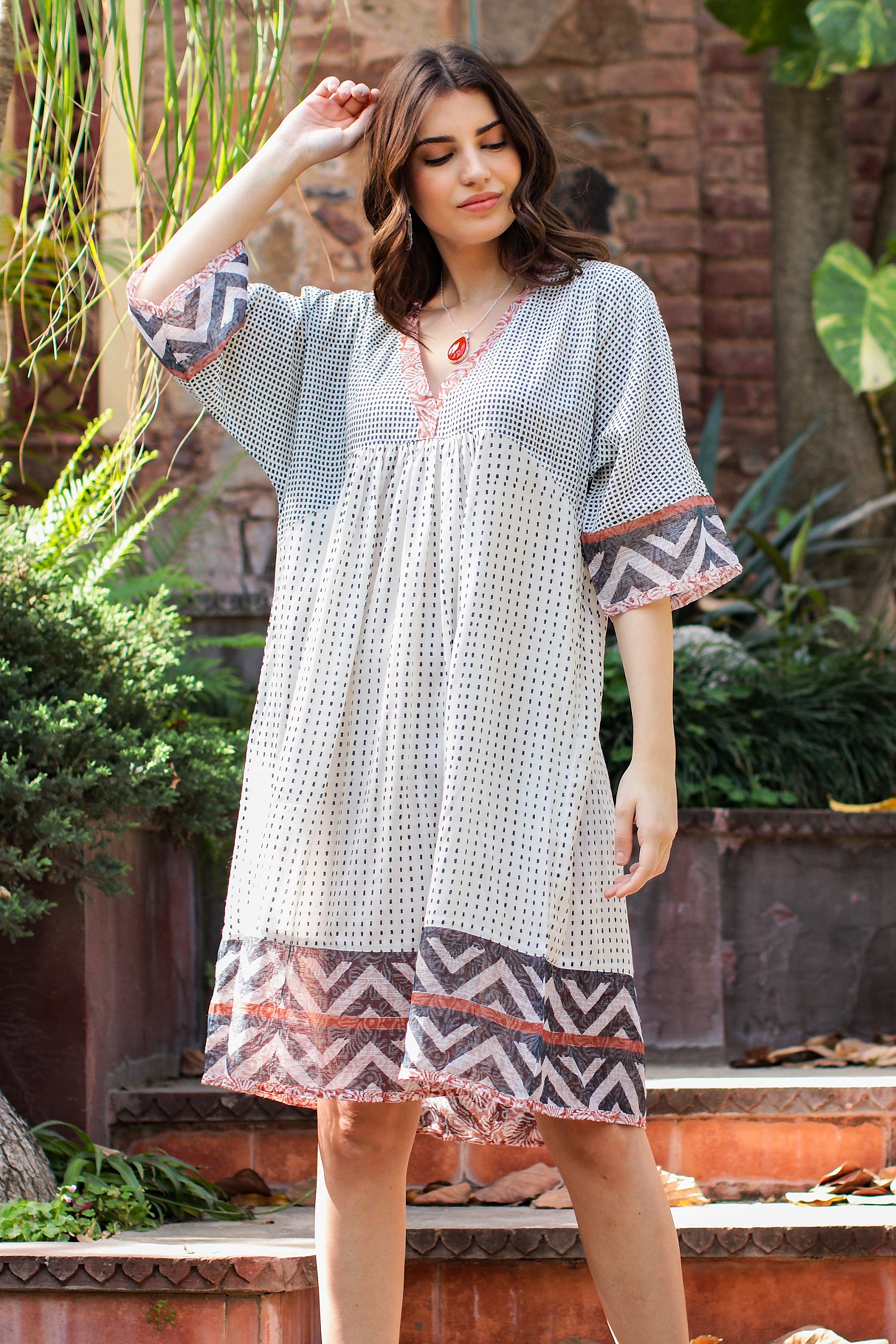 Empire Waist Viscose Dress - Mumbai Joy