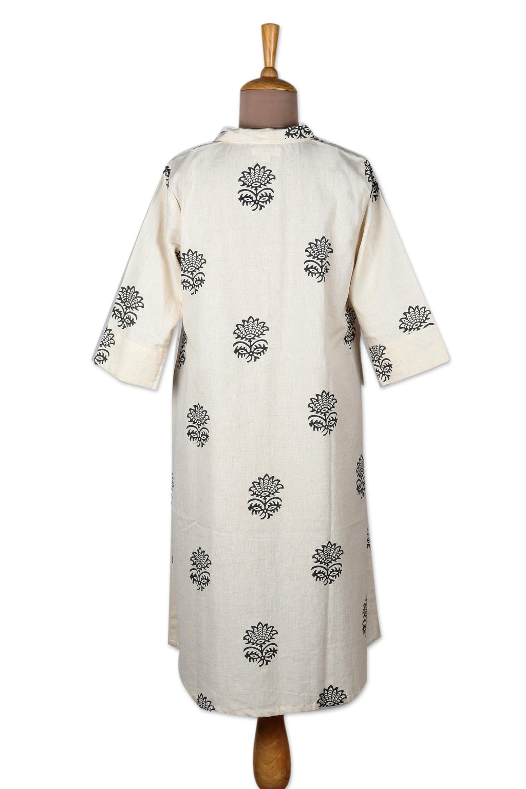 Hand Block-Printed Cotton Shift Dress - A Stitch in Time
