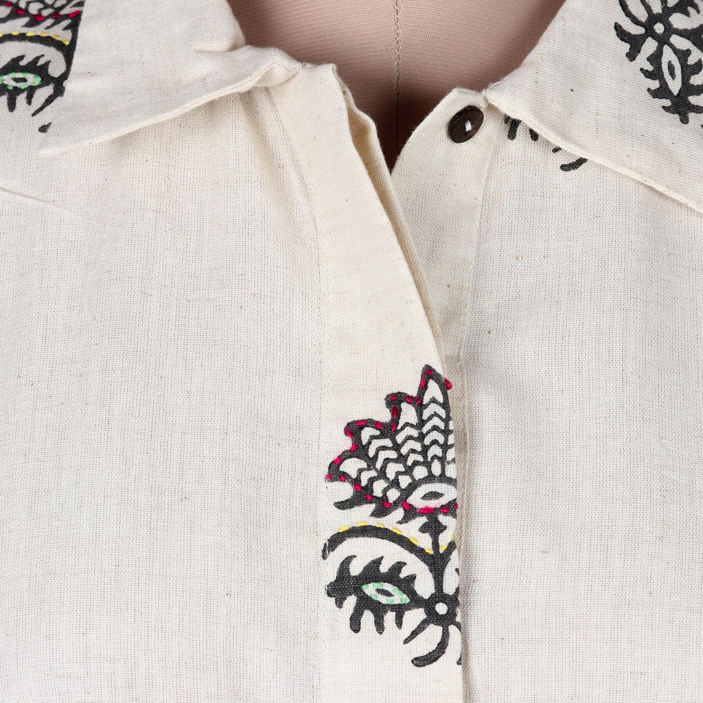 Hand Block-Printed Cotton Shift Dress - A Stitch in Time