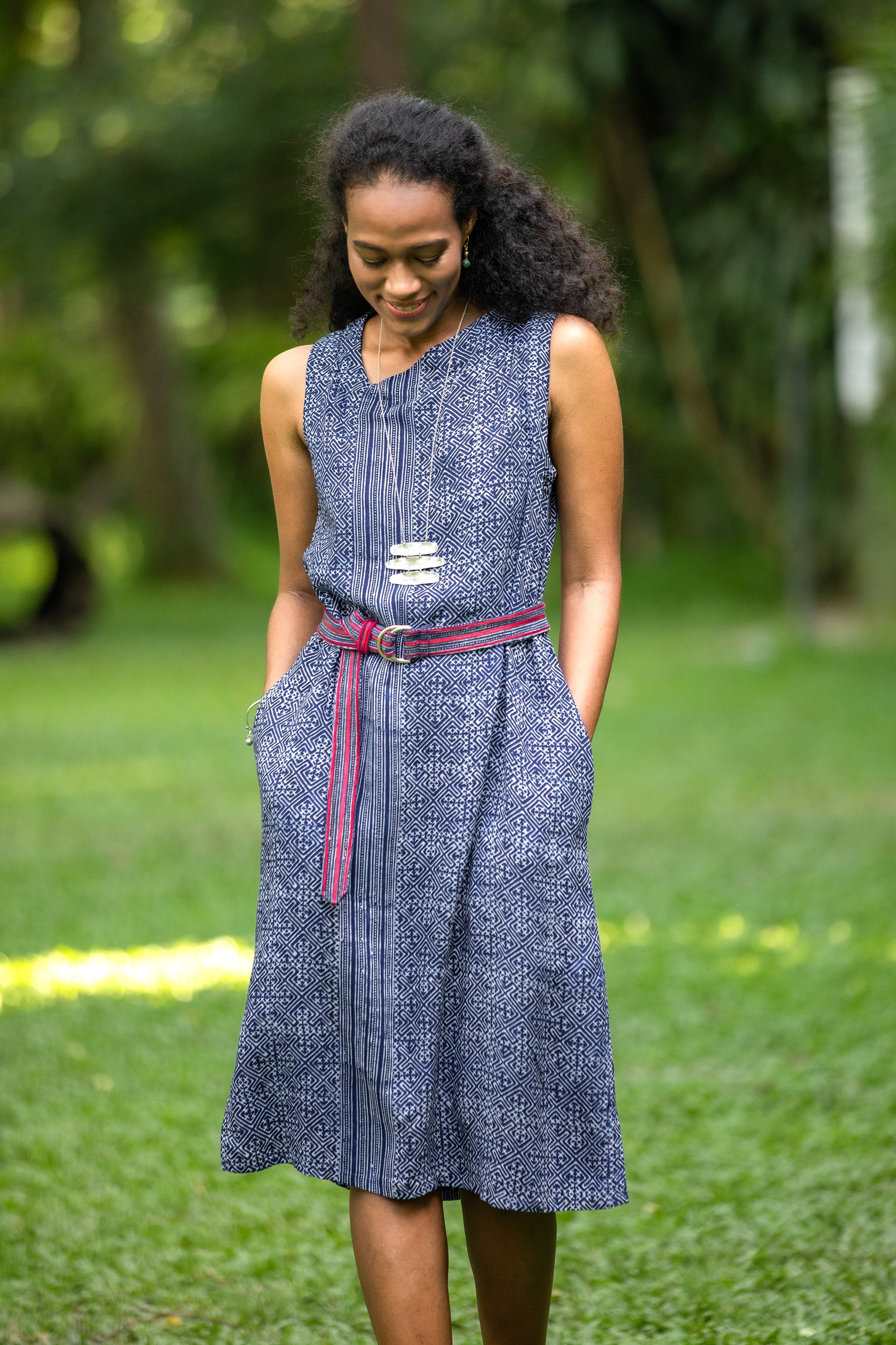 Hmong Batik Cotton Sheath Dress - New Tradition