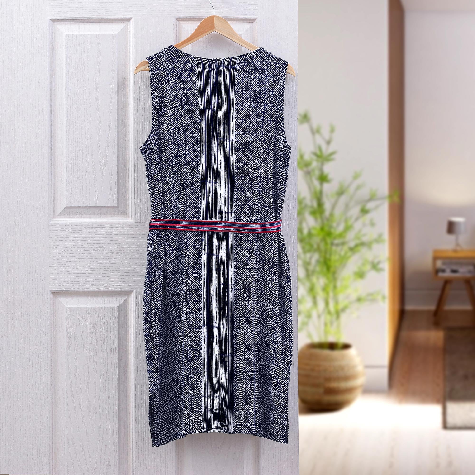Hmong Batik Cotton Sheath Dress - New Tradition