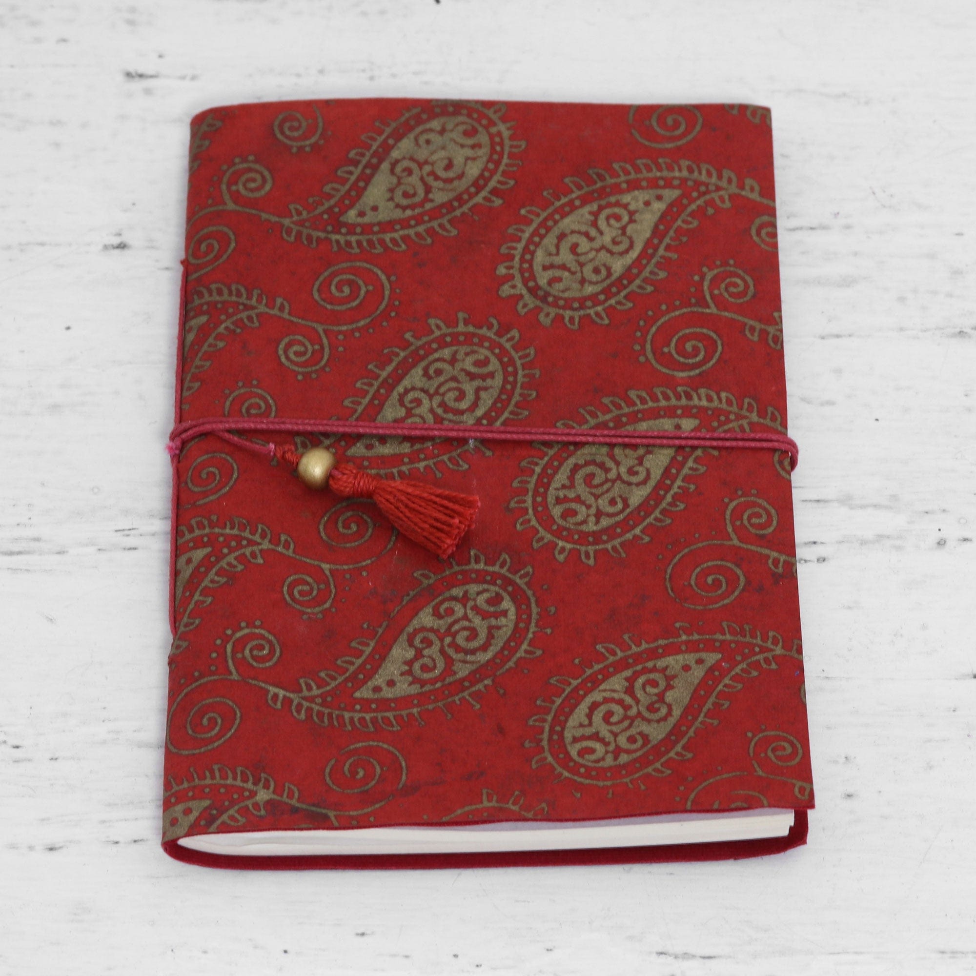 60 Page Paisley Journal with Handmade Paper from India - Paisley Memories