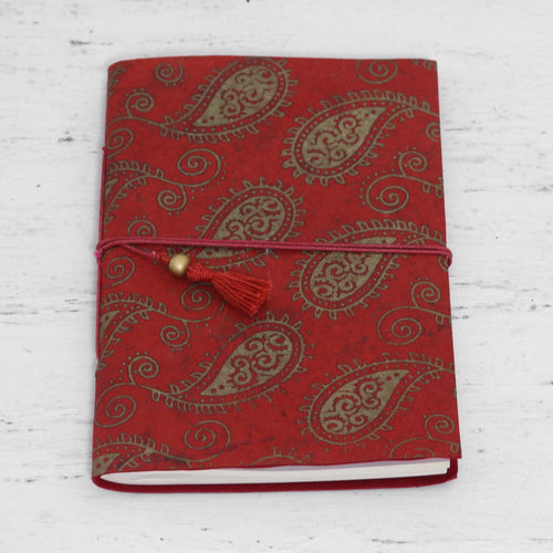 60 Page Paisley Journal with Handmade Paper from India - Paisley Memories