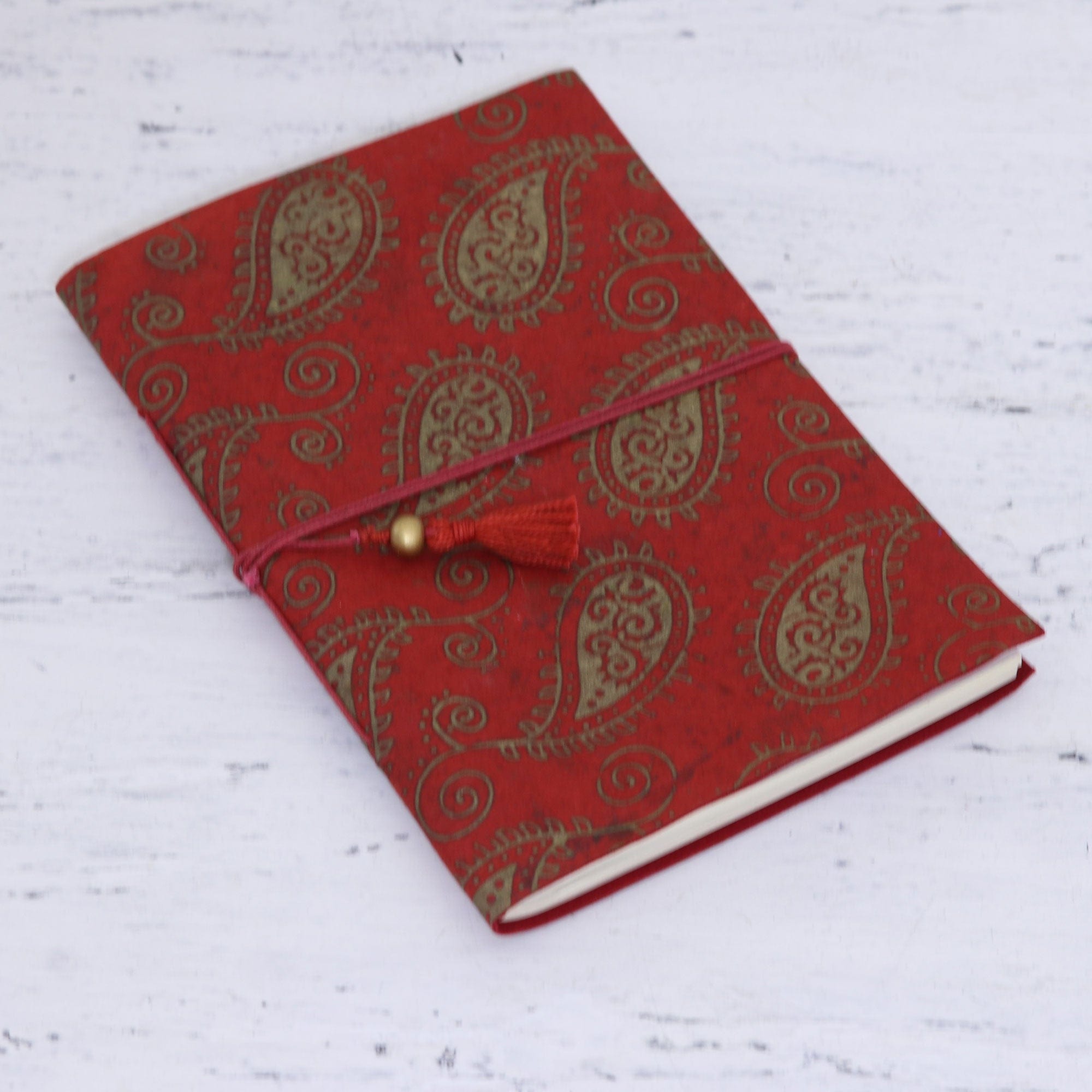 60 Page Paisley Journal with Handmade Paper from India - Paisley Memories