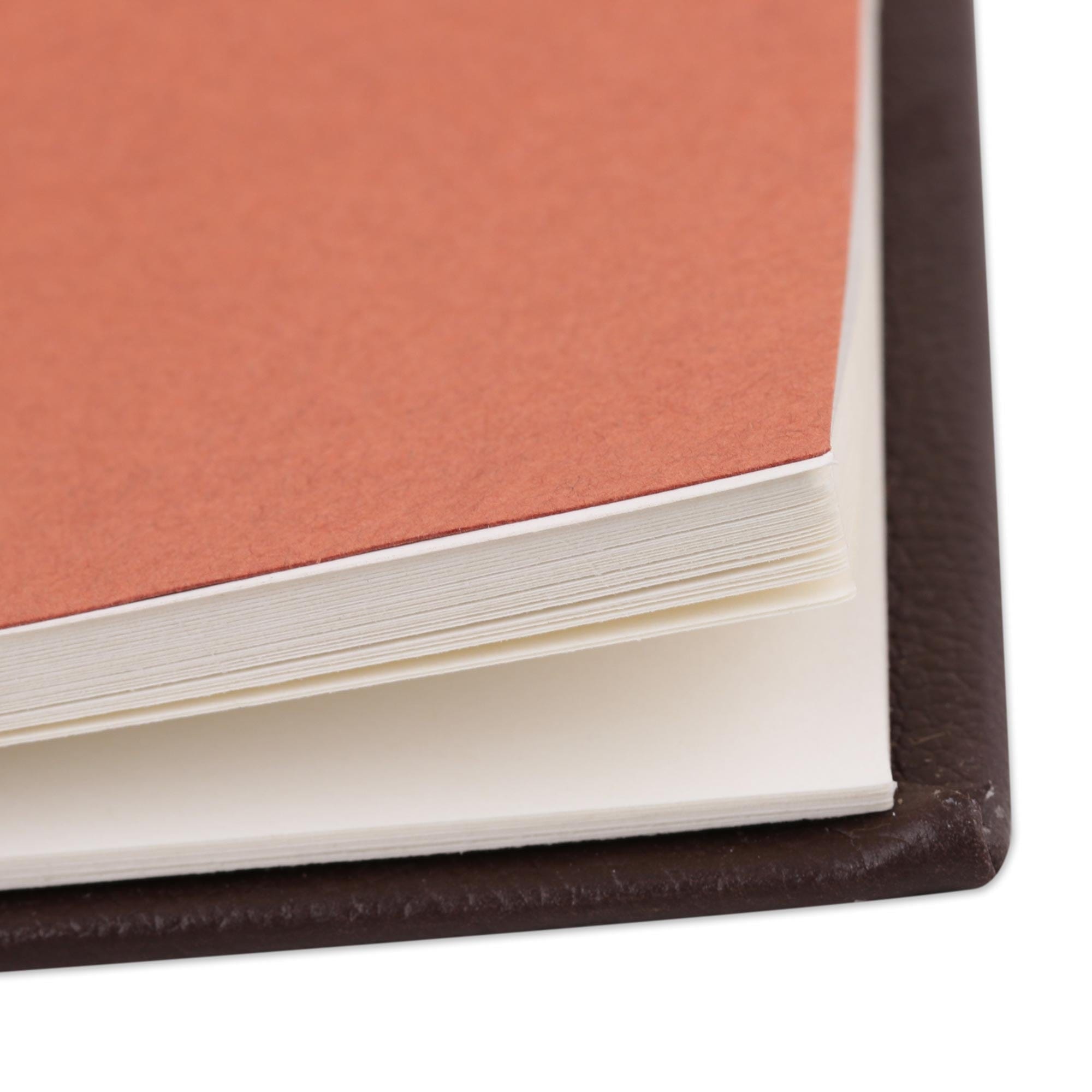 Brown Leather Elephant Emblem Journal with Handmade Paper - Golden Elephant