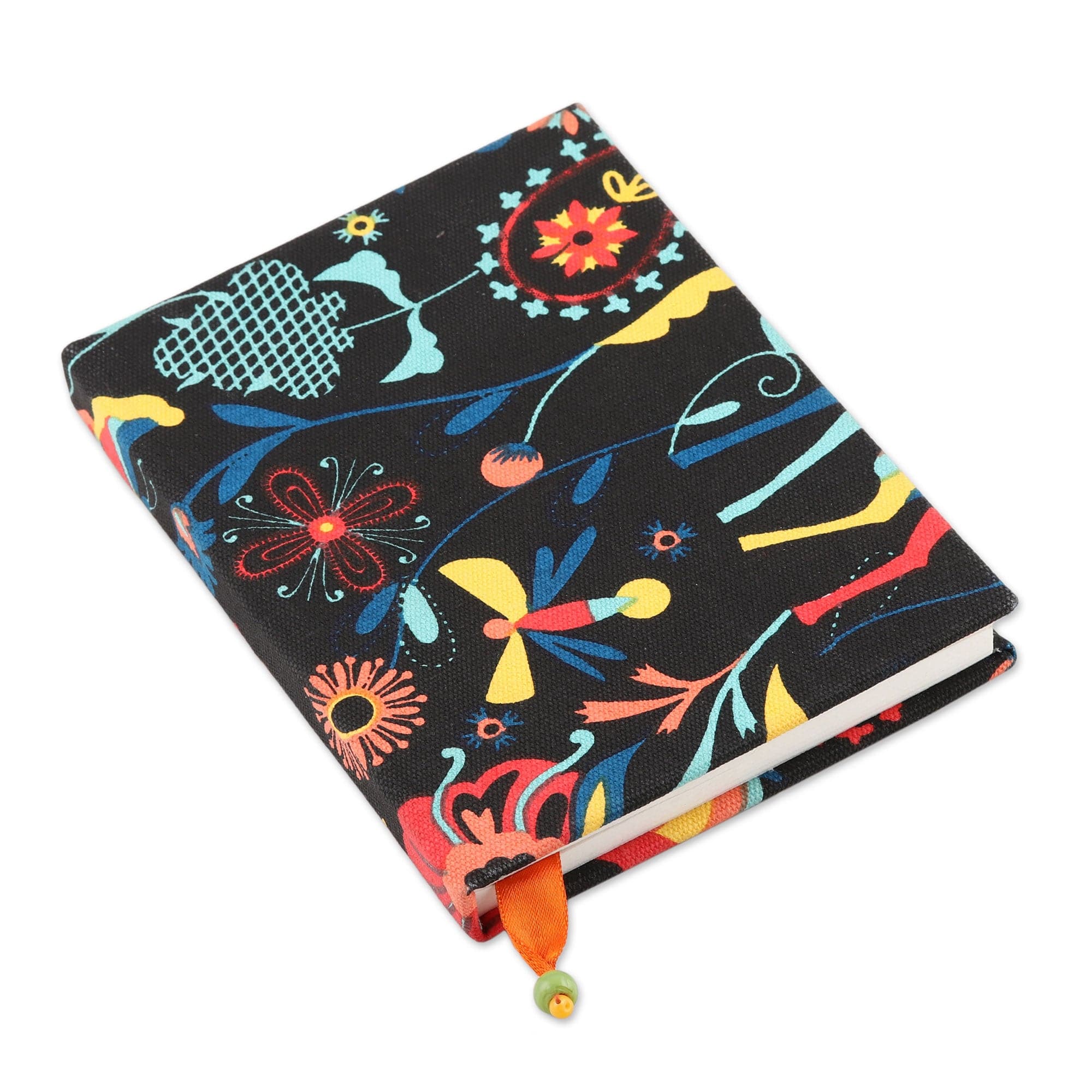 Colorful Floral Cotton Journal Handcrafted in India - Vibrant Nature