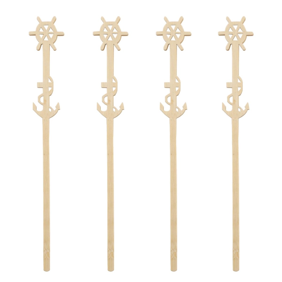 BarConic® Bamboo Sailor Swizzle Sticks - 100 pack